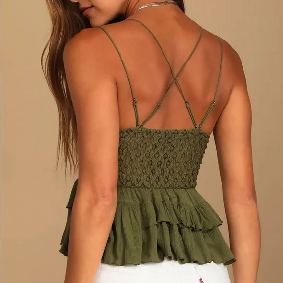 NWT‎ free people adella cami top small lice sparrow - Picture 3 of 8